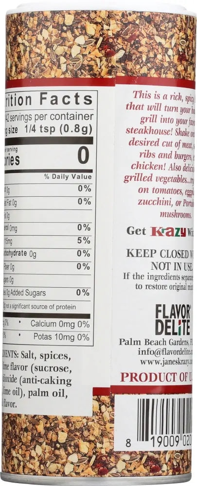 Jane's Krazy Original Mixed-Up Steakhouse Seasoning Marinade Rub (113g)-2