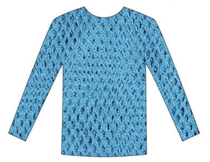 Load image into Gallery viewer, Womens Fishnet Mesh Top Long Sleeve Sheer See Through Party Costume - Blue-2
