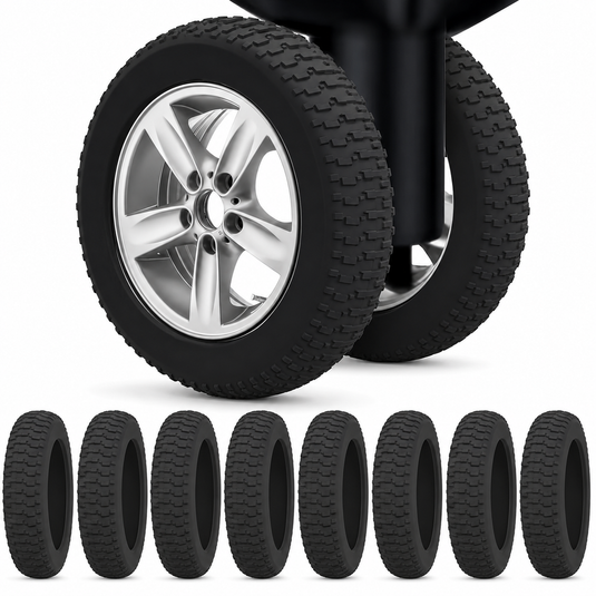 8x Suitcase Luggage Wheel Silicone Covers Protection for Travel (Universal Fit)-1