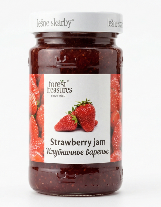 320g Strawberry Jam Spread in Glass Jar - Product of Poland-0