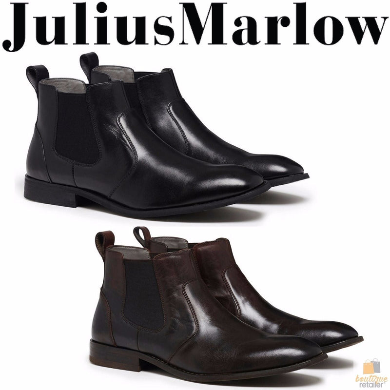 Load image into Gallery viewer, JULIUS MARLOW Harry Leather Boots Mens Slip On Dress Work Chelsea Shoes-1
