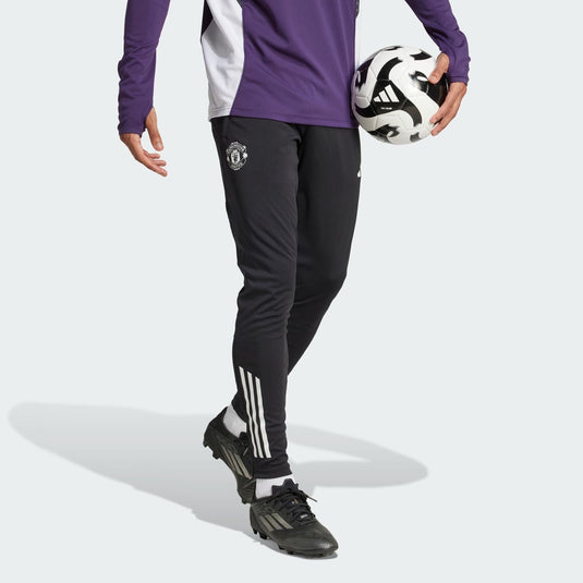Adidas x Manchester United Tiro Joggers Soccer Training Track Pants in Black-3