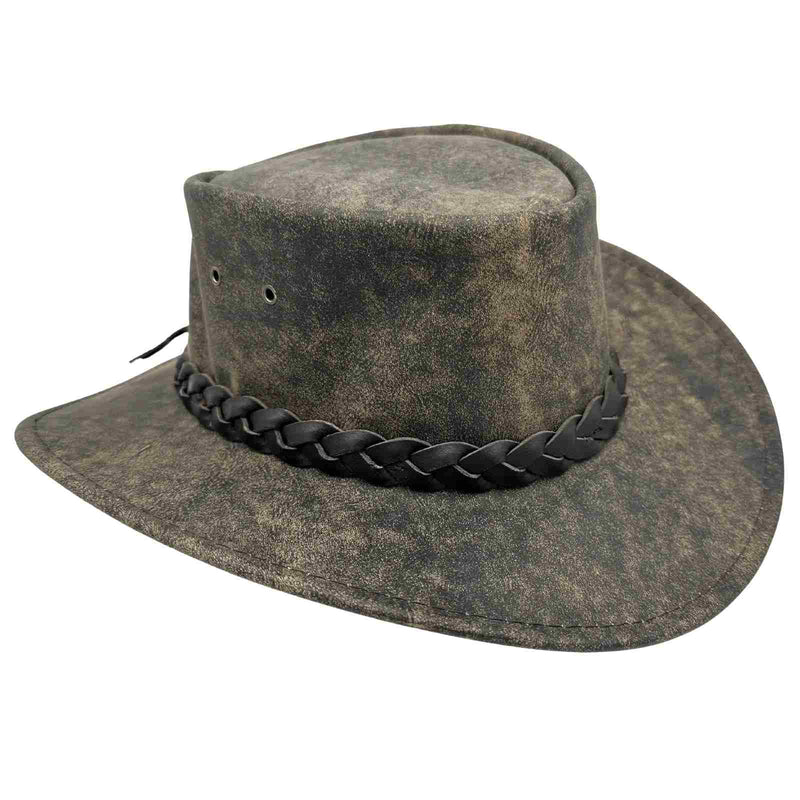 Load image into Gallery viewer, Jacaru 1004 Explorer Hat – Stonewash Leather | UPF 50+
