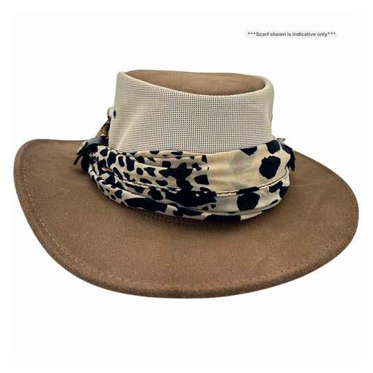 Jacaru 1022 Shady Lady Hat – Suede Breeze | Scarf | Australia