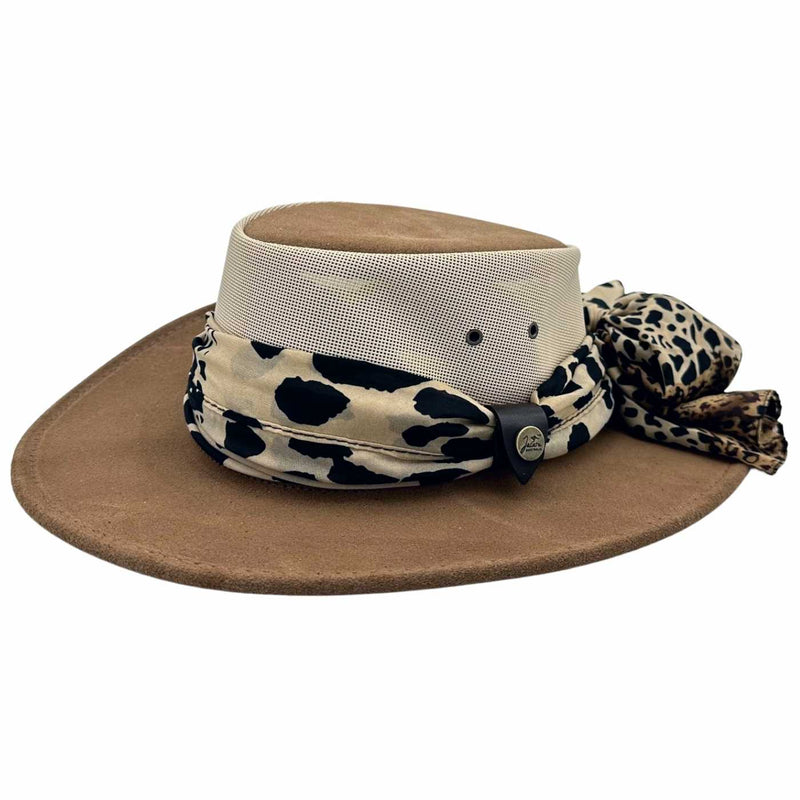 Load image into Gallery viewer, Jacaru 1022 Shady Lady Hat – Suede Breeze | Scarf | Australia
