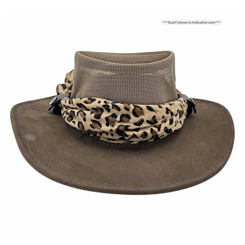 Load image into Gallery viewer, Jacaru 1022 Shady Lady Hat – Suede Breeze | Scarf | Australia
