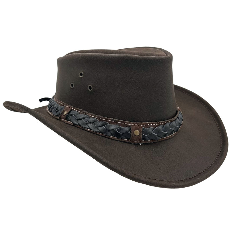 Load image into Gallery viewer, Jacaru 1035 Bush Tucker Hat – Oiled Leather | UPF 50+
