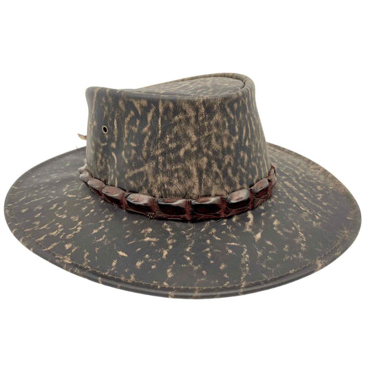 Jacaru 1134 Wild Roo Croc Digger Hat – Kangaroo Leather