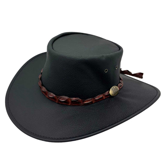 Jacaru 1134 Wild Roo Croc Digger Hat – Kangaroo Leather