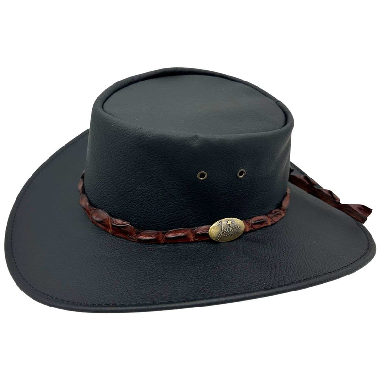 Load image into Gallery viewer, Jacaru 1134 Wild Roo Croc Digger Hat – Kangaroo Leather
