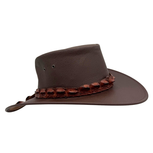 Jacaru 1134 Wild Roo Croc Digger Hat – Kangaroo Leather