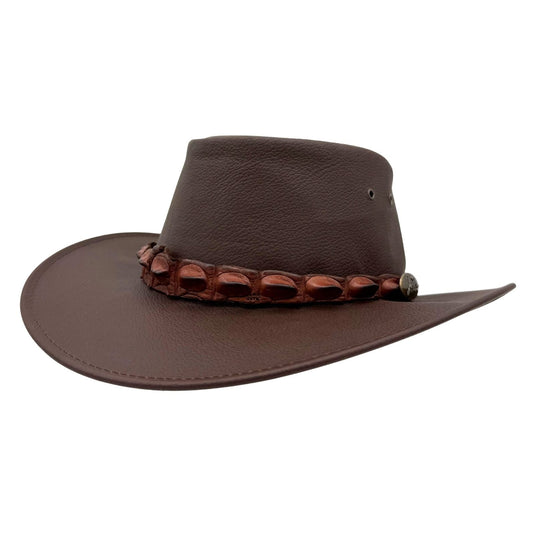 Jacaru 1134 Wild Roo Croc Digger Hat – Kangaroo Leather