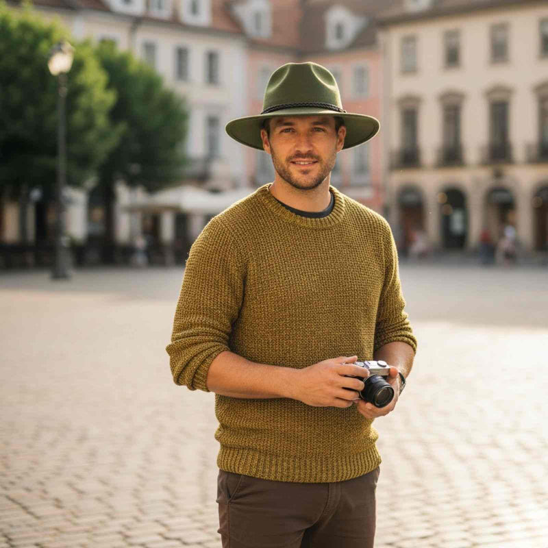 Load image into Gallery viewer, Jacaru 1847 Outback Fedora Hat – Wool Felt | Made in Australia
