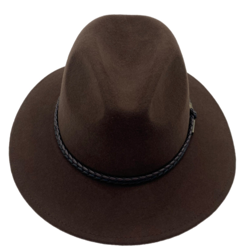 Load image into Gallery viewer, Jacaru 1847 Outback Fedora Hat – Wool Felt | Made in Australia
