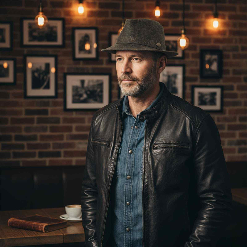 Load image into Gallery viewer, Jacaru 4801 Kangaroo Trilby Hat – Roo Leather | Made in Australia
