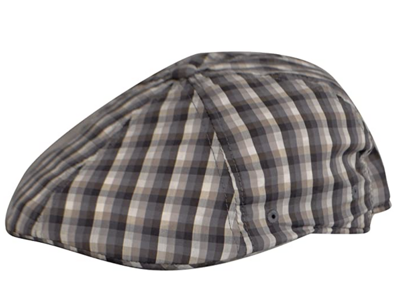 Load image into Gallery viewer, KANGOL Plaid 504 Ivy Cap Newsboy Flat Hat K1359FA Flexfit - Grey Check - L/XL-0
