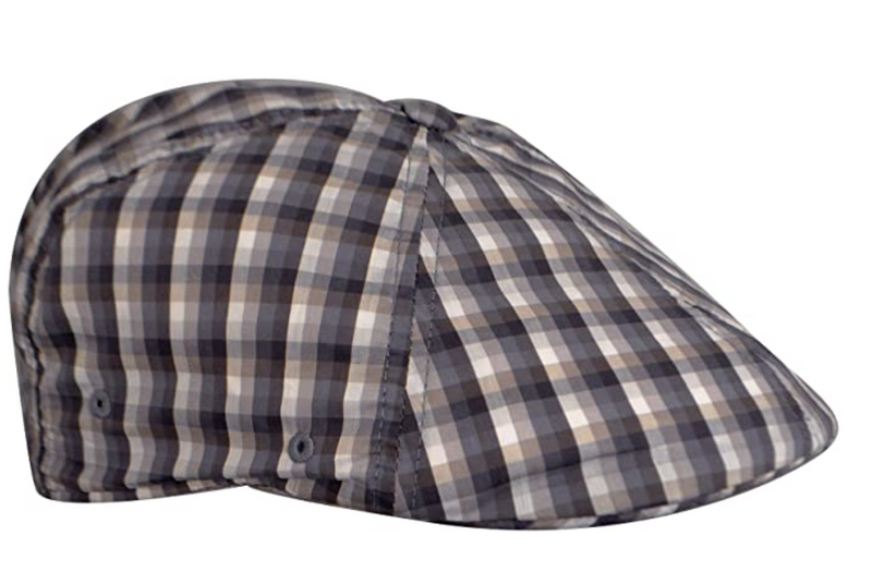 Load image into Gallery viewer, KANGOL Plaid 504 Ivy Cap Newsboy Flat Hat K1359FA Flexfit - Grey Check - L/XL-2
