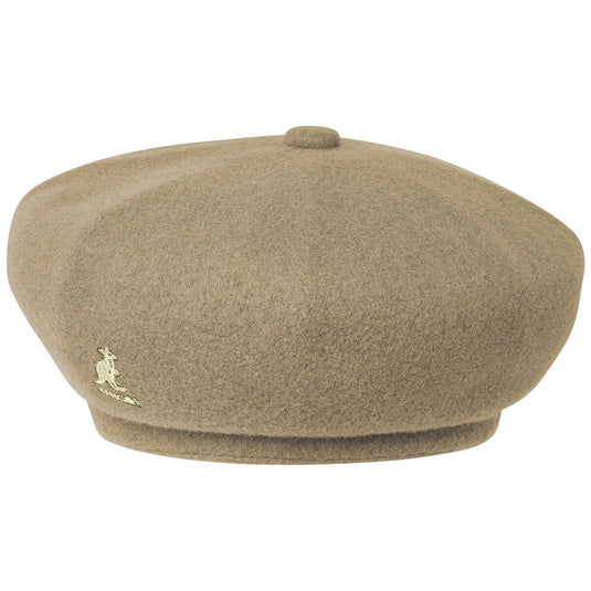 Kangol Mens Classic Wool Jax Beret Hat High Fashion - Tan-0