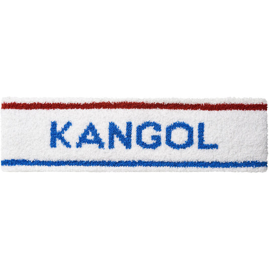 Kangol Bermuda Stripe Headband Stretch Sweatband - White/Ciano - One Size-4