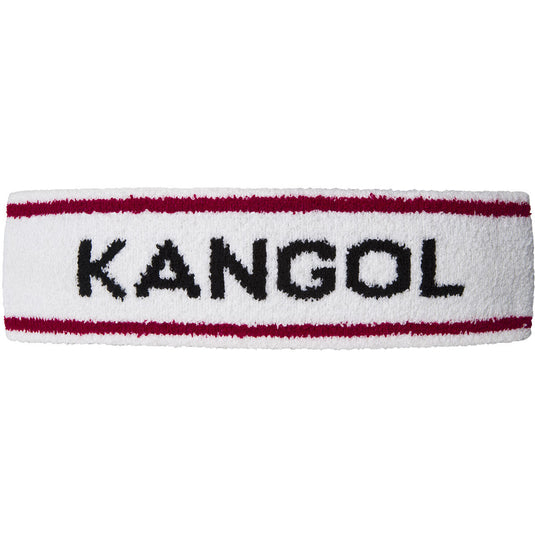Kangol Bermuda Stripe Headband Gym Sweatband Stretch  - White - One Size-1