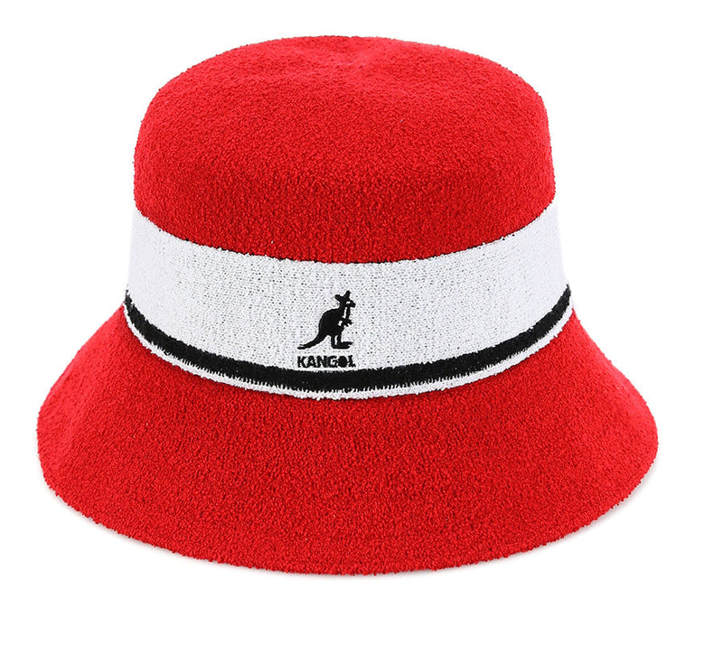 Load image into Gallery viewer, Kangol Soft Bermuda Stripe Bucket Hat - Scarlet Red-0
