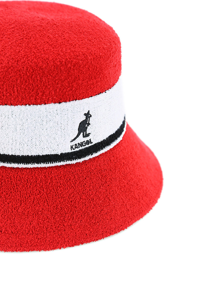 Load image into Gallery viewer, Kangol Soft Bermuda Stripe Bucket Hat - Scarlet Red-4
