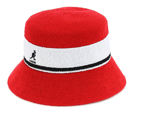 Kangol Soft Bermuda Stripe Bucket Hat - Scarlet Red-3