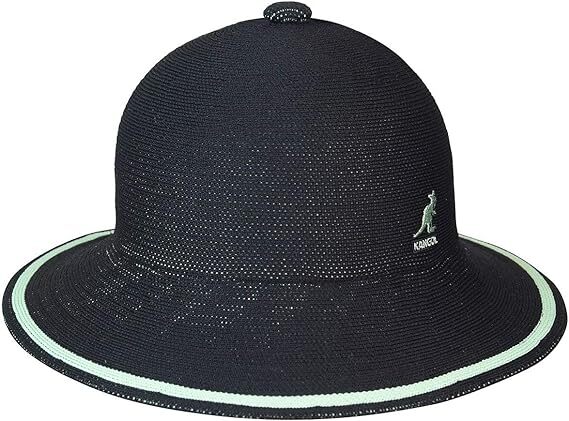 Load image into Gallery viewer, Kangol Womens Tropic Wide Brim Stripe Casual Lightweight Bucket Hat - Black - L-4
