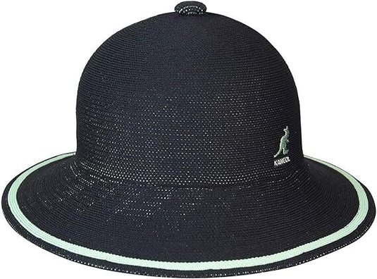 Kangol Womens Tropic Wide Brim Stripe Casual Lightweight Bucket Hat - Black - L-4