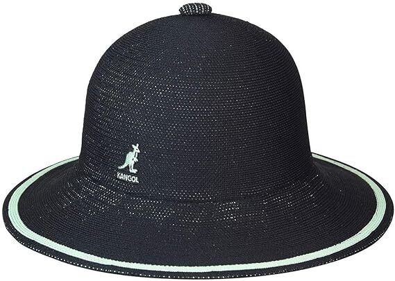 Load image into Gallery viewer, Kangol Womens Tropic Wide Brim Stripe Casual Lightweight Bucket Hat - Black - L-3
