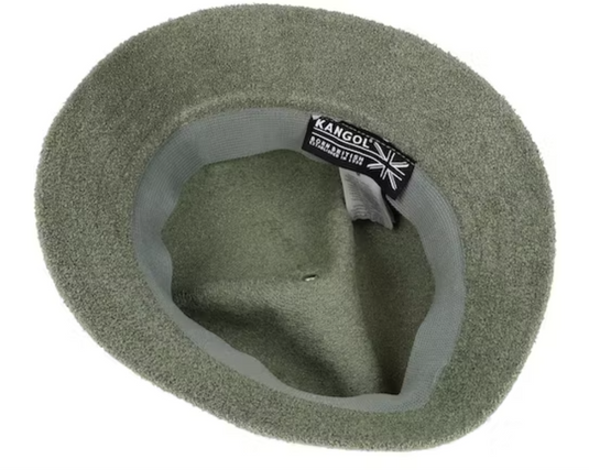 Kangol Wool Casual Unisex Bucket Hat Warm Winter Autumn Cap - Oil Green-2