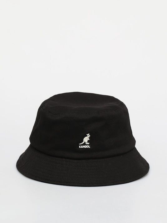 Kangol Washed Bucket Hat Sun Fishing Camping Summer Beach in Black-0