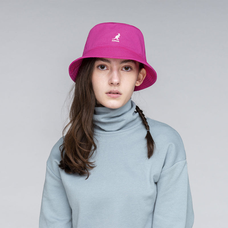 Load image into Gallery viewer, Kangol Washed Bucket Hat Sun Fishing Camping Summer Beach - Electric Pink-3
