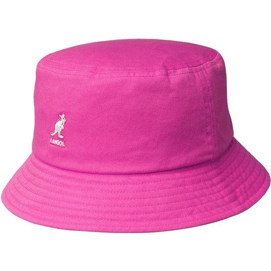 Kangol Washed Bucket Hat Sun Fishing Camping Summer Beach - Electric Pink-1