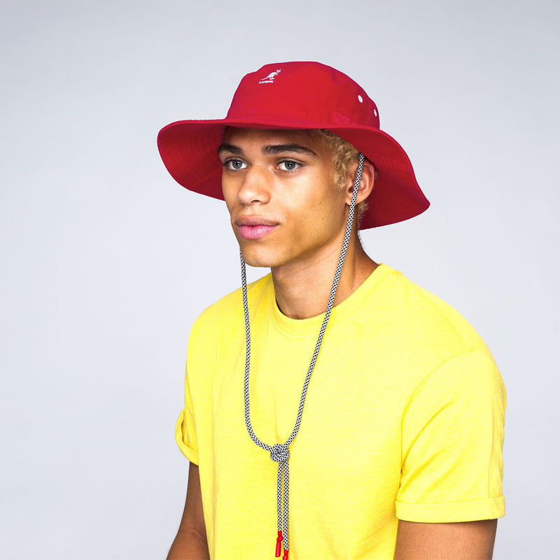Load image into Gallery viewer, Kangol Utility Cords Jungle Hat Camping Sun Protection Fishing Cap - Red-4
