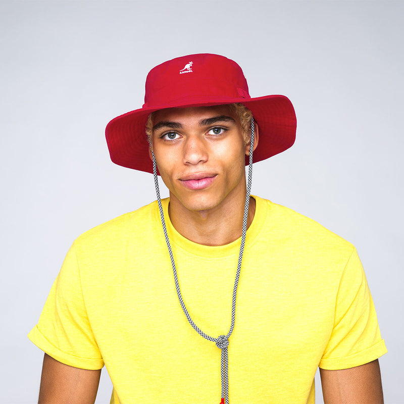 Load image into Gallery viewer, Kangol Utility Cords Jungle Hat Camping Sun Protection Fishing Cap - Red-3
