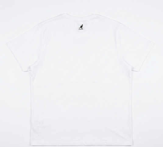 Kangol Mens Basic Stretch T-Shirt in Brilliant White with Black Kangol Logo (Embroidered)-2