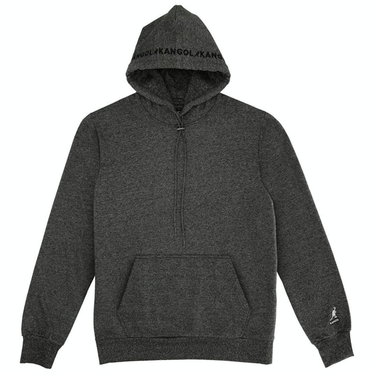 Embroidered Hoodie Mens Pullover Top Hooded Sweatshirt -  Black Syro - L-0