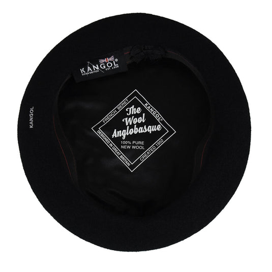 Kangol Anglobasque French Beret 100% Wool British Party Hat - Black-4