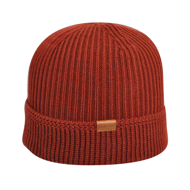 Load image into Gallery viewer, KANGOL Squad Fashioned Cuff Pull On Beanie Warm Winter Hat Knitted - Claret-0
