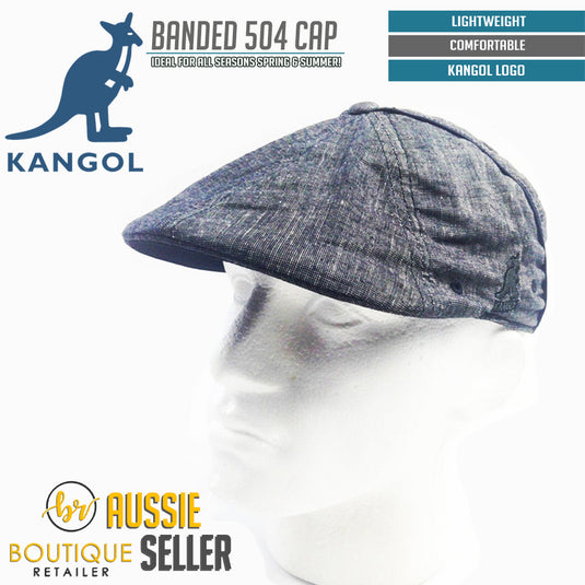 KANGOL Mens Banded 504 Ivy Hat Cap K1015FA Flexfit sboy - Black-1