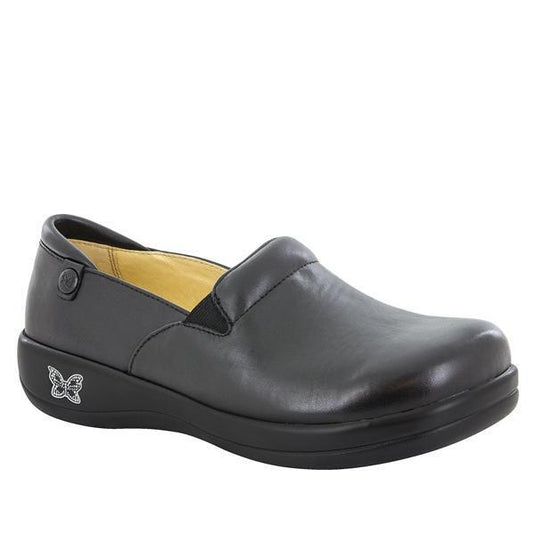 Alegria Keli Nursing Shoes Slip On Womens Work Hospitality - Black Nappa-1