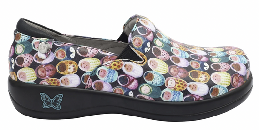 Alegria Womens Keli Professional Slip-On Leather Shoes - Fresh Baked Black-0