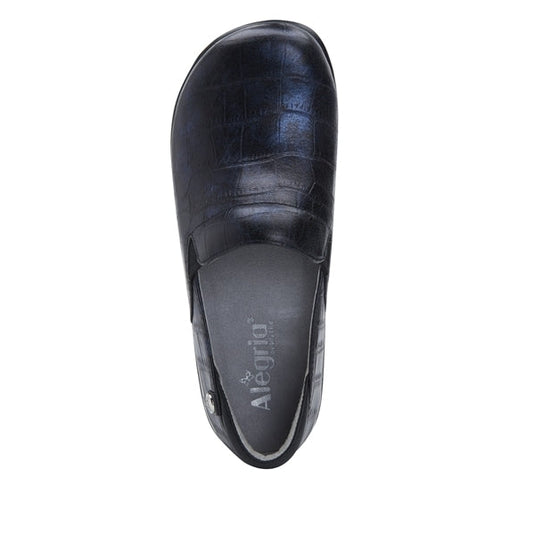 Alegria Womens Keli Professional Nursing Shoes Slip On Leather - Croco Noche-4