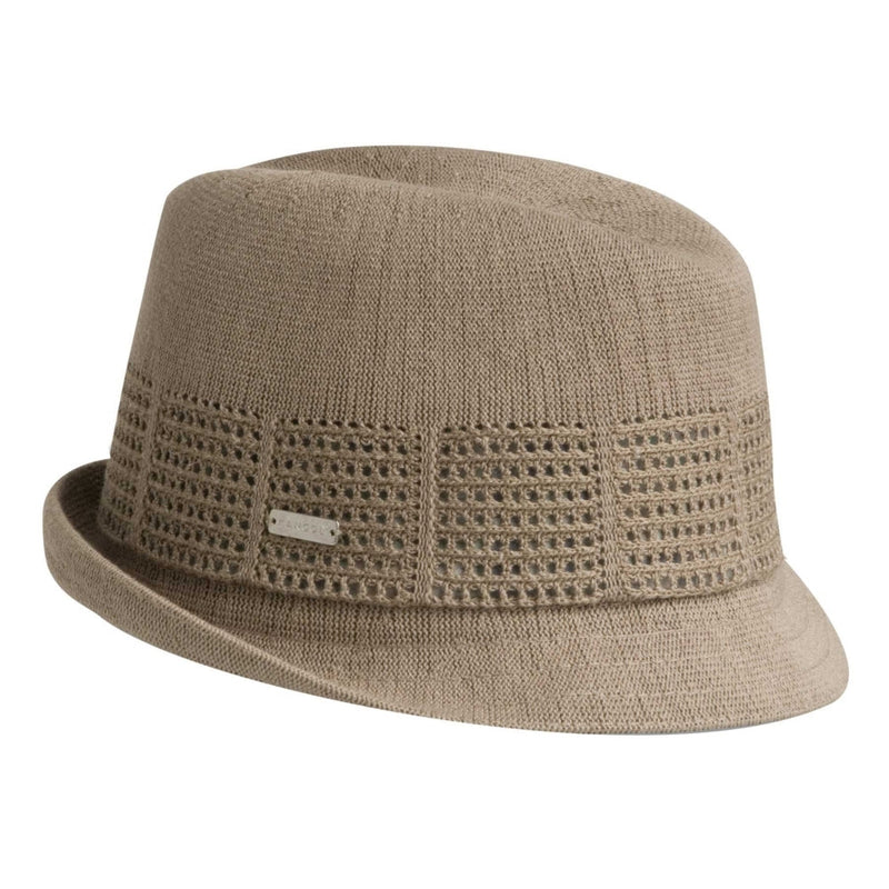 Load image into Gallery viewer, KANGOL Lace Panel Duke Hat K0593FA Trilby Fedora Stingy Brim - Mousse - M-1
