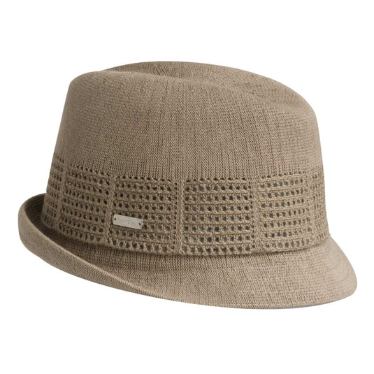 KANGOL Lace Panel Duke Hat K0593FA Trilby Fedora Stingy Brim - Mousse - M-1