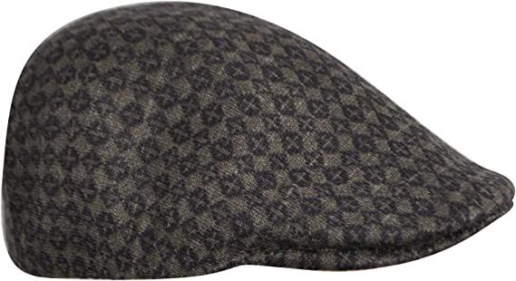 Load image into Gallery viewer, KANGOL Jacquard 507 Ivy Cap Driving Wool Blend Hat - Tic Tac Jac Dark Flannel-1
