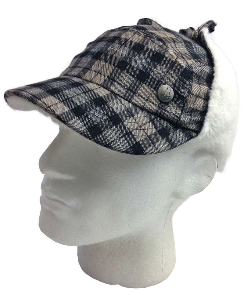 Load image into Gallery viewer, Plaid Supre Trapper Ushanka Hat Sherpa Lined Winter Ear Flap Cap - Black/Grey-4

