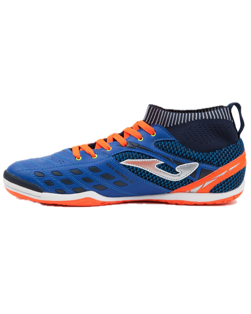 Load image into Gallery viewer, Joma Mens Knit 805 Indoor Futsal Sock Shoes Football Boots in Royal/Orange-3
