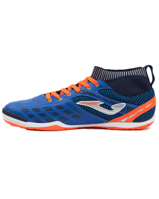Joma Mens Knit 805 Indoor Futsal Sock Shoes Football Boots in Royal/Orange-3